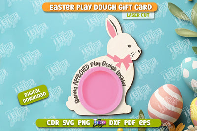 Easter Play Dough Gift Card | Creative Play Dough Greeting Card | Personalized Artwork Card | CNC File SVG The T Store Design 