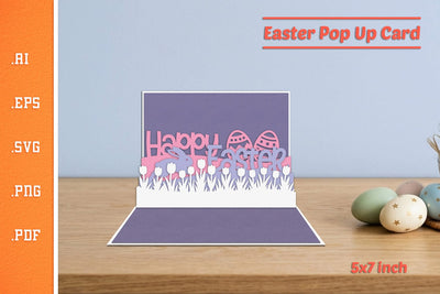Easter Pop-up Card - Paper Cut SVG 3 SVG Slim Studio 