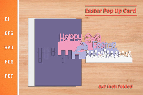 Easter Pop-up Card - Paper Cut SVG 3 SVG Slim Studio 