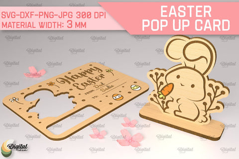 Easter Pop Up Card SVG Bundle. Greeting Easter Card Laser Cut SVG Evgenyia Guschina 