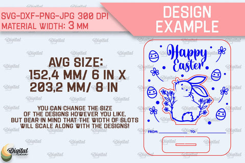 Easter Pop Up Card SVG Bundle. Greeting Easter Card Laser Cut SVG Evgenyia Guschina 