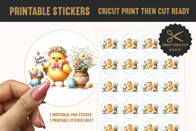 Easter Printable Sticker PNG Sublimation BijouBay 