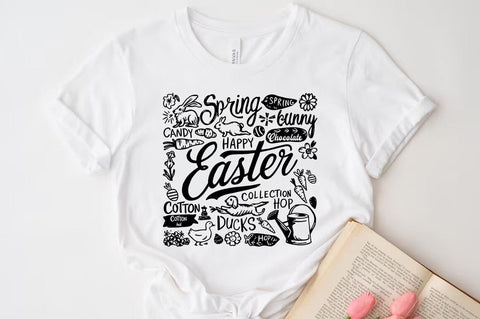 Easter Quote Illustration SVG, Easter Bunny Svg Sublimation T-shirt Design SVG FiveStarCrafting 