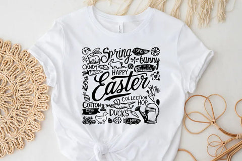 Easter Quote Illustration SVG, Easter Bunny Svg Sublimation T-shirt Design SVG FiveStarCrafting 