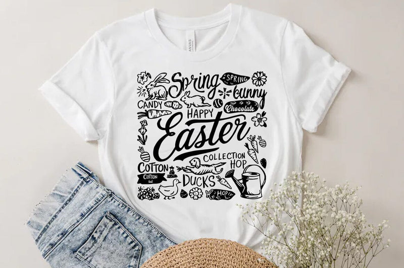 Easter Quote Illustration SVG, Easter Bunny Svg Sublimation T-shirt Design SVG FiveStarCrafting 
