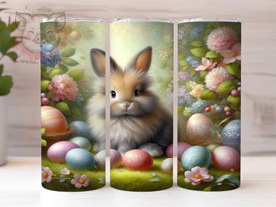 Easter Rabbit Egg Basket Tumbler, Easter Bunny Tumbler, Cute Rabbit Wrap, Stylish 20oz Wrap, Sublimation Design, Trendy Gift Idea, Inspirational Easter Tumbler Sublimation Lara' s Designs 