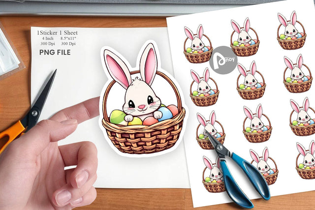 Easter Rabbit Sticker Sublimation artnoy 