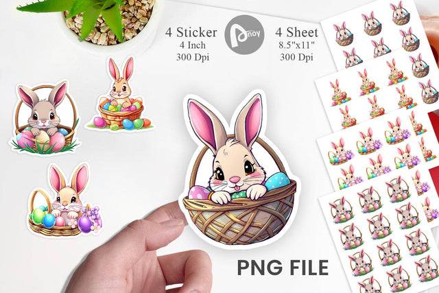 Easter Rabbit Sticker Sublimation artnoy 