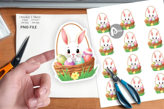 Easter Rabbit Sticker Sublimation artnoy 