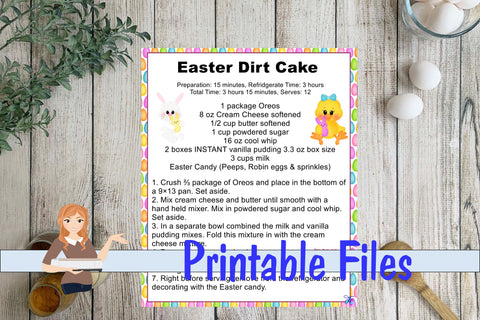 Easter Recipe Cards 3D Paper Family Creations 