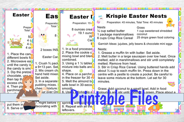 Easter Recipe Cards 3D Paper Family Creations 