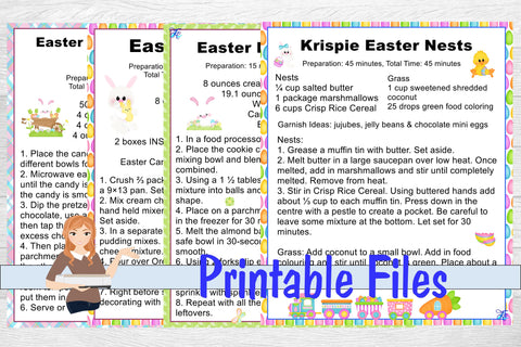 Easter Recipe Cards 3D Paper Family Creations 