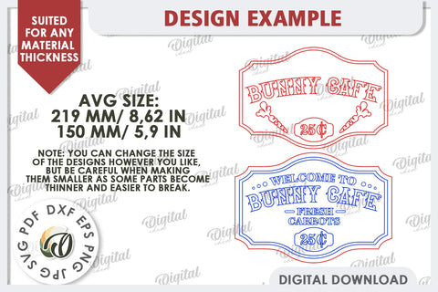 Easter Retro Sign Laser Cut. Easter Home Decor SVG SVG Evgenyia Guschina 