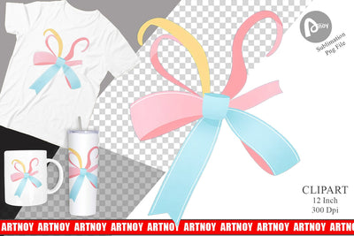 Easter Ribbon Clipart Sublimation artnoy 