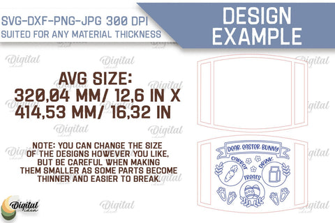 Easter Serving Tray Laser Cut Bundle. Easter Quotes SVG SVG Evgenyia Guschina 