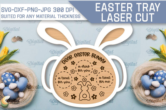 Easter Serving Tray Laser Cut. Easter Quotes SVG SVG Evgenyia Guschina 