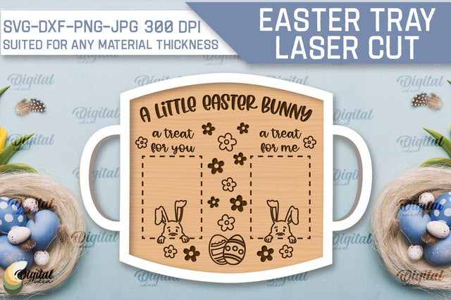 Easter Serving Tray Laser Cut. Easter Quotes SVG SVG Evgenyia Guschina 