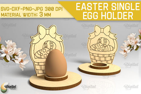 Easter Single Egg Holder Laser Cut Bundle SVG SVG Evgenyia Guschina 