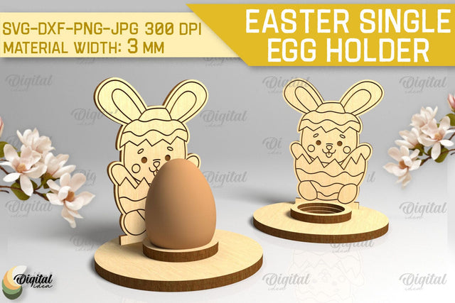 Easter Single Egg Holder Laser Cut. Easter Bunny SVG SVG Evgenyia Guschina 