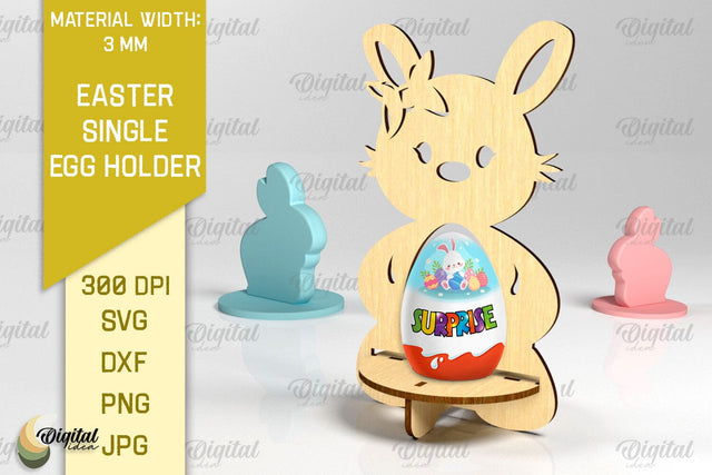 Easter Single Egg Holder Laser Cut. Easter Bunny SVG SVG Evgenyia Guschina 