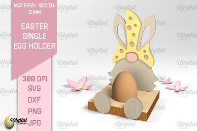 Easter Single Egg Holder Laser Cut. Easter Bunny SVG SVG Evgenyia Guschina 