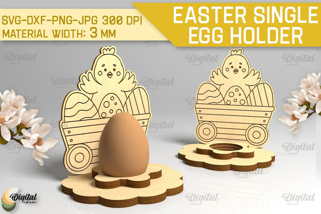 Easter Single Egg Holder Laser Cut. Easter Chick SVG SVG Evgenyia Guschina 