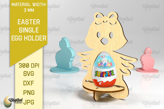 Easter Single Egg Holder Laser Cut. Easter Chick SVG SVG Evgenyia Guschina 