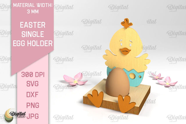 Easter Single Egg Holder Laser Cut. Easter Chick SVG SVG Evgenyia Guschina 