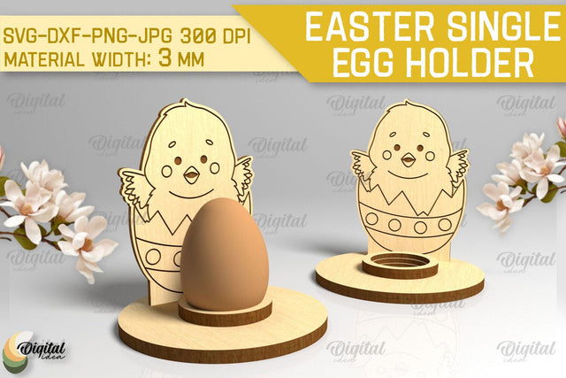 Easter Single Egg Holder Laser Cut. Easter Chick SVG SVG Evgenyia Guschina 