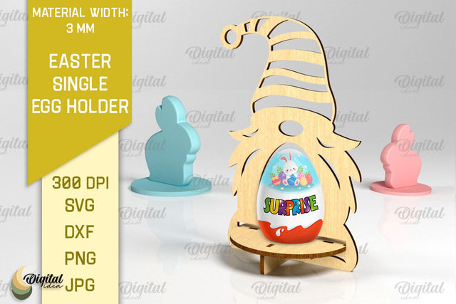 Easter Single Egg Holder Laser Cut. Easter Gnome SVG SVG Evgenyia Guschina 