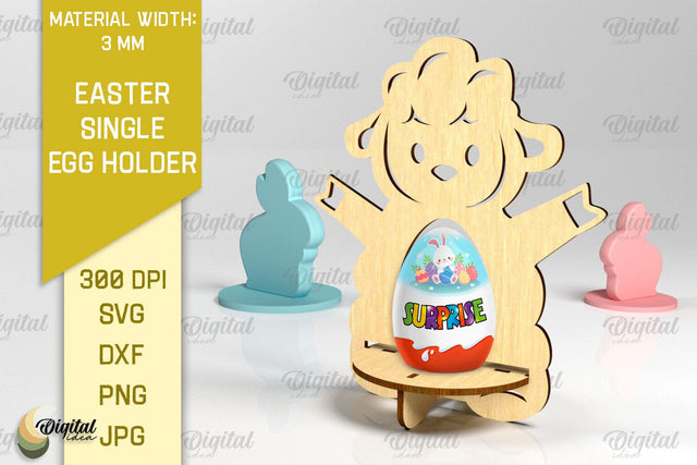 Easter Single Egg Holder Laser Cut. Lamb SVG SVG Evgenyia Guschina 