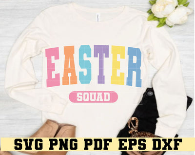 Easter Squad - Easter Design - Digital Cut File for Cricut - SVG PNG PDF DXF EPS SVG DigitalDesigns365 