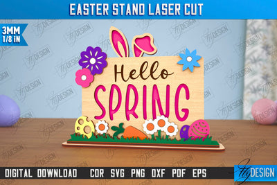 Easter Stand | Easter Bunny | Home Décor | Easter Signs | Easter Décor | CNC File SVG Fly Design 