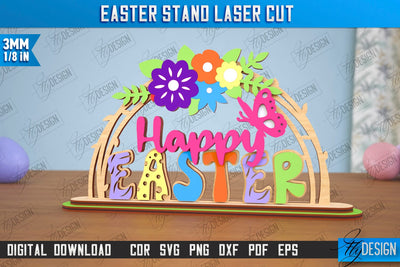 Easter Stand | Easter Bunny | Home Décor | Easter Signs | Easter Décor | CNC File SVG Fly Design 