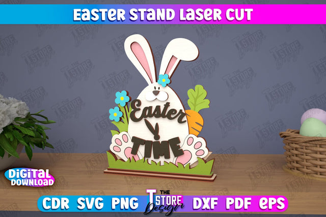 Easter Stand | Easter Bunny | Home Décor | Easter Signs | Easter Décor | CNC File SVG The T Store Design 