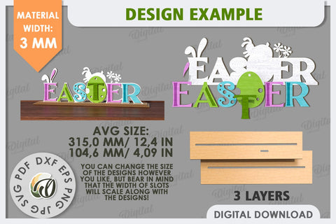 Easter Stand Laser Cut. 3D Easter Decor. Spring Decor SVG SVG Evgenyia Guschina 