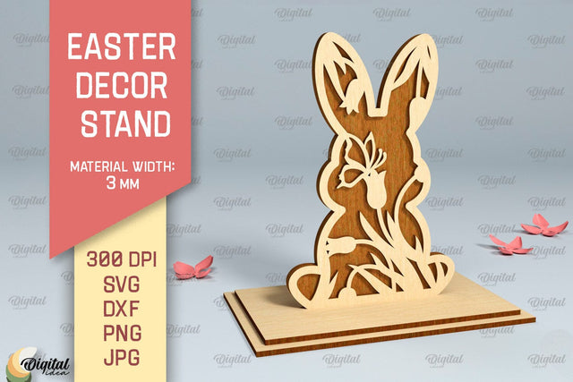 Easter Stand SVG. Easter Decor Laser Cut. Easter Bunny SVG SVG Evgenyia Guschina 