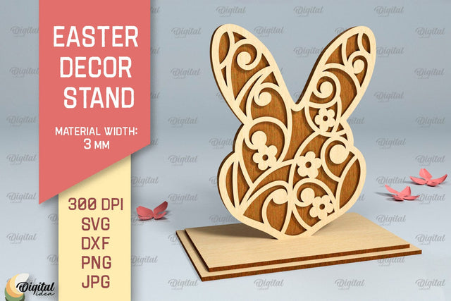 Easter Stand SVG. Easter Decor Laser Cut. Easter Bunny SVG SVG Evgenyia Guschina 