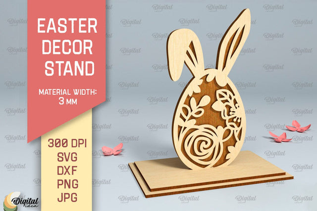 Easter Stand SVG. Easter Decor Laser Cut. Easter Bunny SVG SVG Evgenyia Guschina 