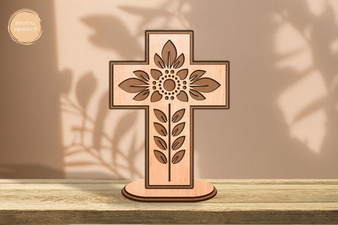 Easter Standing Cross Laser Cut SVG SvgOcean 