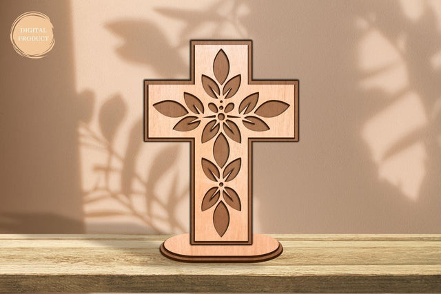 Easter Standing Cross Laser Cut SVG SvgOcean 
