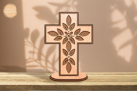 Easter Standing Cross Laser Cut SVG SvgOcean 