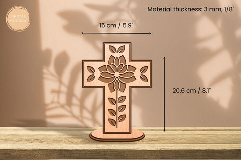Easter Standing Cross Laser Cut SVG SvgOcean 