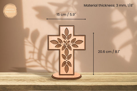 Easter Standing Cross Laser Cut SVG SvgOcean 