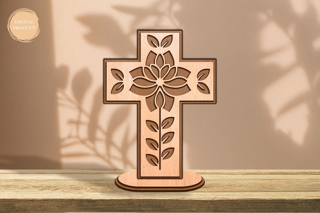 Easter Standing Cross Laser Cut SVG SvgOcean 