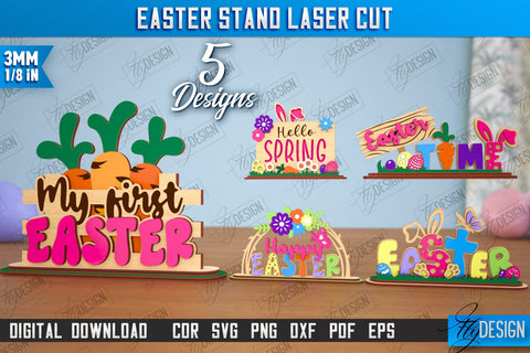 Easter Stands Bundle | Easter Bunny | Home Décor | Easter Signs | Easter Décor | CNC Files SVG Fly Design 