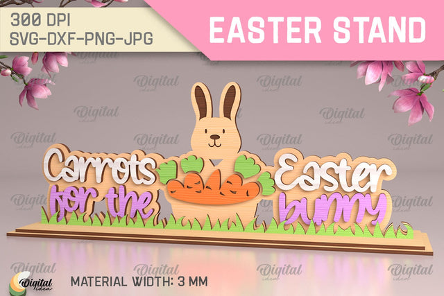 Easter Stands SVG. 3D Stands Laser Cut. Easter Bunny SVG SVG Evgenyia Guschina 