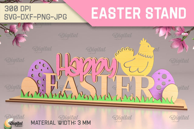 Easter Stands SVG. 3D Stands Laser Cut. Easter Chick SVG SVG Evgenyia Guschina 