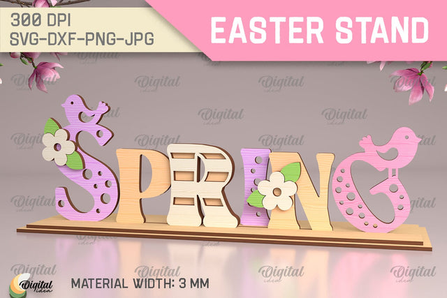 Easter Stands SVG. 3D Stands Laser Cut. Spring SVG SVG Evgenyia Guschina 
