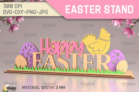 Easter Stands SVG Bundle. 3D Stands Laser Cut SVG Evgenyia Guschina 